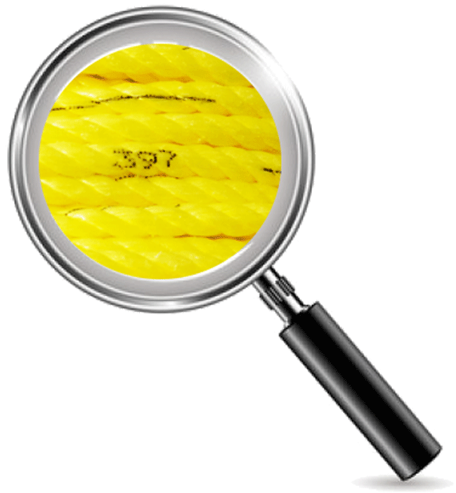 Cordelette avec métrage imprimé - jaune - 500 m - n°2 - Bugnard.ch