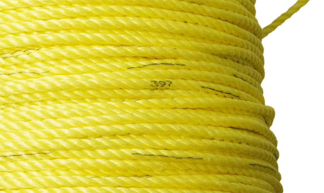 Cordelette avec métrage imprimé - jaune - 500 m - n°3 - Bugnard.ch