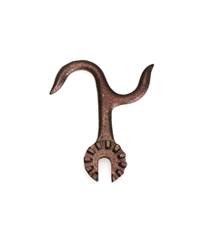 Hastings - Crochet passe-fil, forme S, bronze 90mm