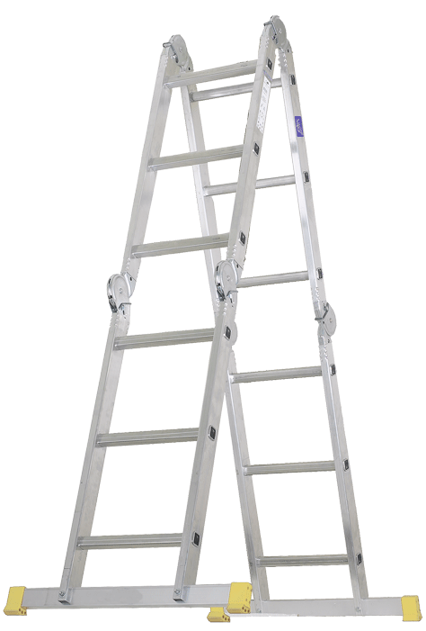 Puag - 4x3 - Échelle pliante en métal léger - à usage multiple - n°1 - 4x3 - EAN 8595038344100 - Bugnard.ch