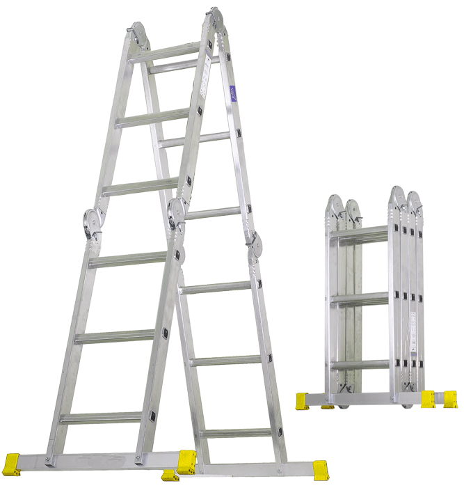 Puag - 4x3 - Échelle pliante en métal léger - à usage multiple - n°2 - 4x3 - EAN 8595038344100 - Bugnard.ch