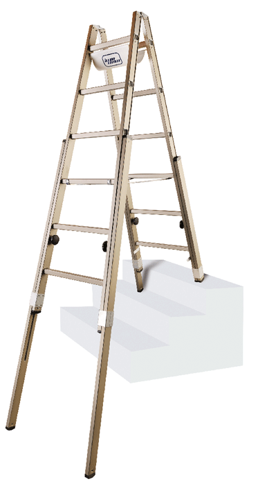 Iller-Leiter - Echelle double, métal léger eloxé "Multilift" - n°1 - EAN 4039665017395 - Bugnard.ch