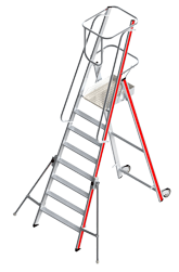 HB Systeme - 251 - Échelle avec plateforme et garde-corps - PIRL