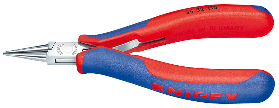Knipex - 35 32 - Pince à bec rond pour l'électronique - court - n°1 - 35 32 - EAN 4003773035121 - Bugnard.ch