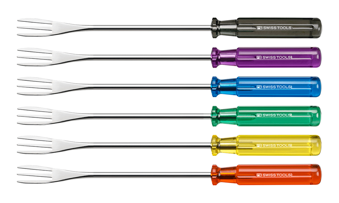 PB Swiss Tools - PB 4040 SET PET - Fourchettes à fondue au fromage ''PB Swiss Tools'' - n°1 - PB 4040 SET PET - EAN 7610733254361 - Bugnard.ch