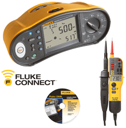 Fluke - 1664 CH-TPL KIT - Testeur OIBT 1664 FC avec logiciel DMS Compl/Prof et contrôleur T150 VDE
