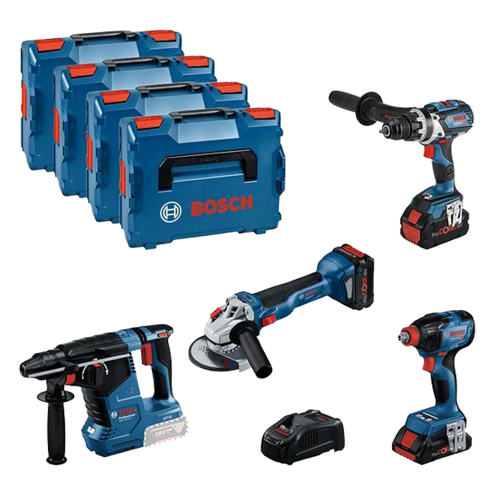 Bosch - Set professionnel avec 4 machines - 18 V - n°1 - EAN 4059952687377 - Bugnard.ch