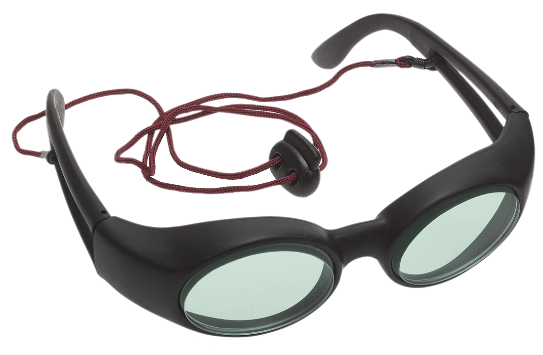Lunettes de protection Laser - teinté vert clair - n°1 - YAG-Diode-CO2 - Bugnard.ch